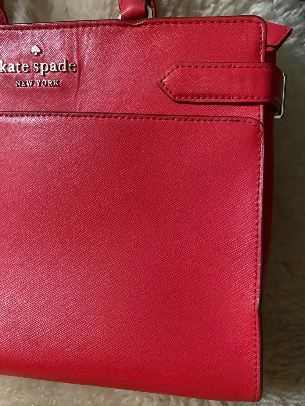 kate spade Red Leather Structured Satchel